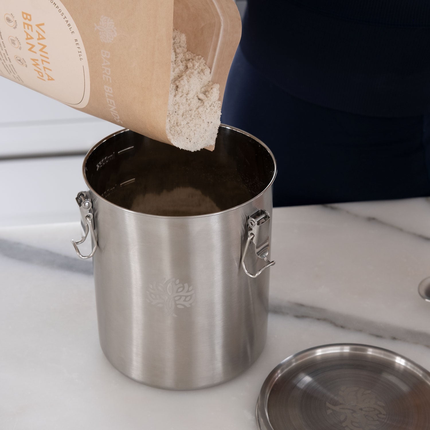 Stainless Steel Protein Canister