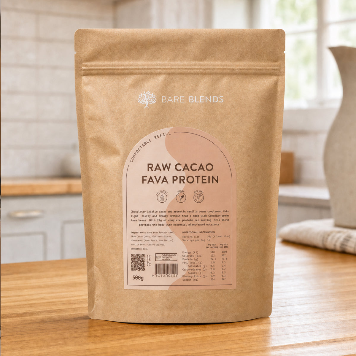 Raw Cacao Fava Protein