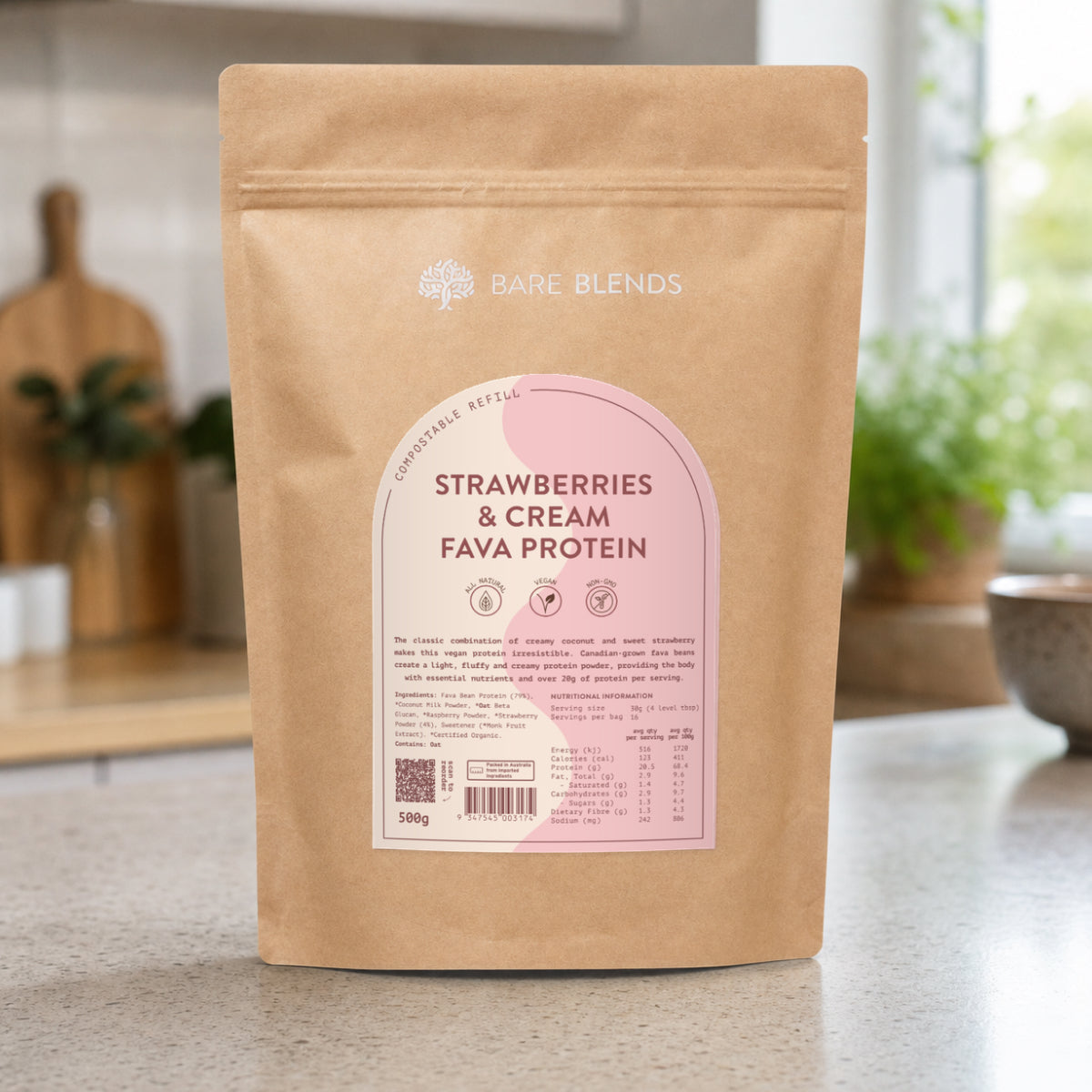 Strawberries & Cream Fava Protein